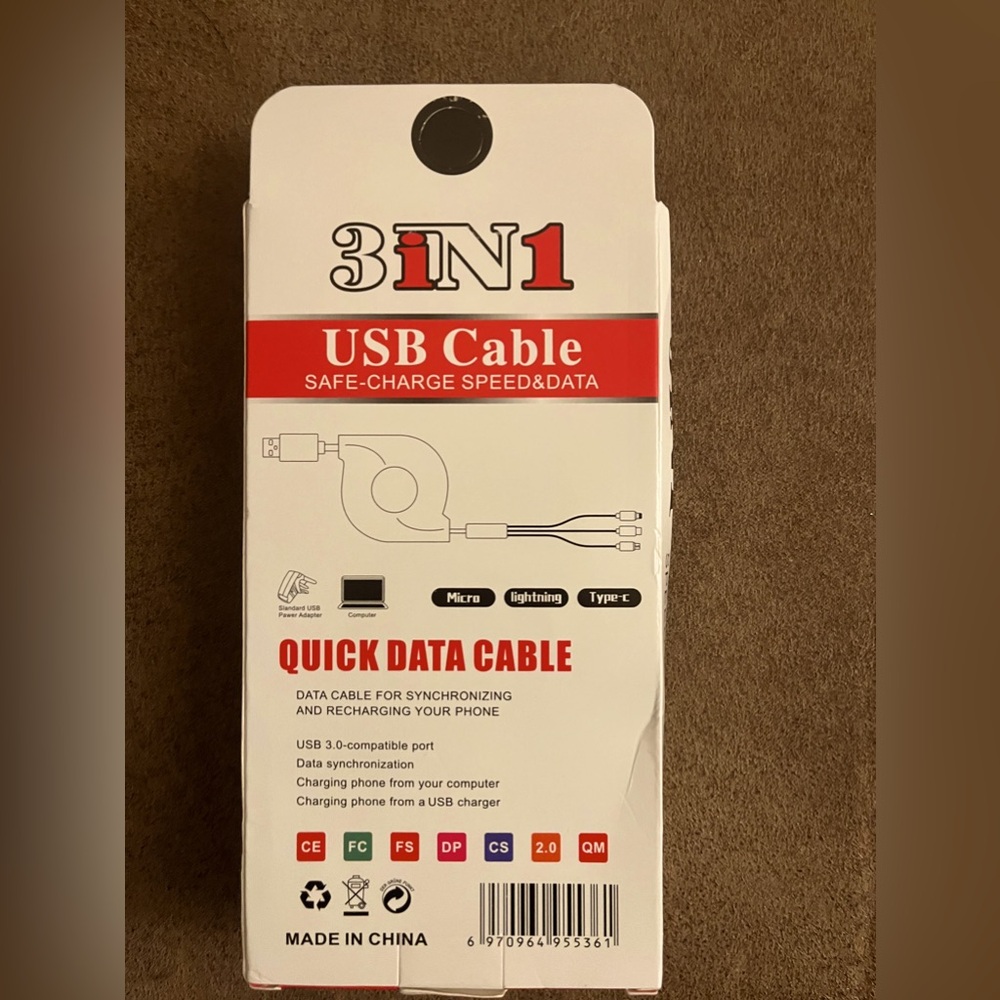 3 IN 1 Retractable Charger